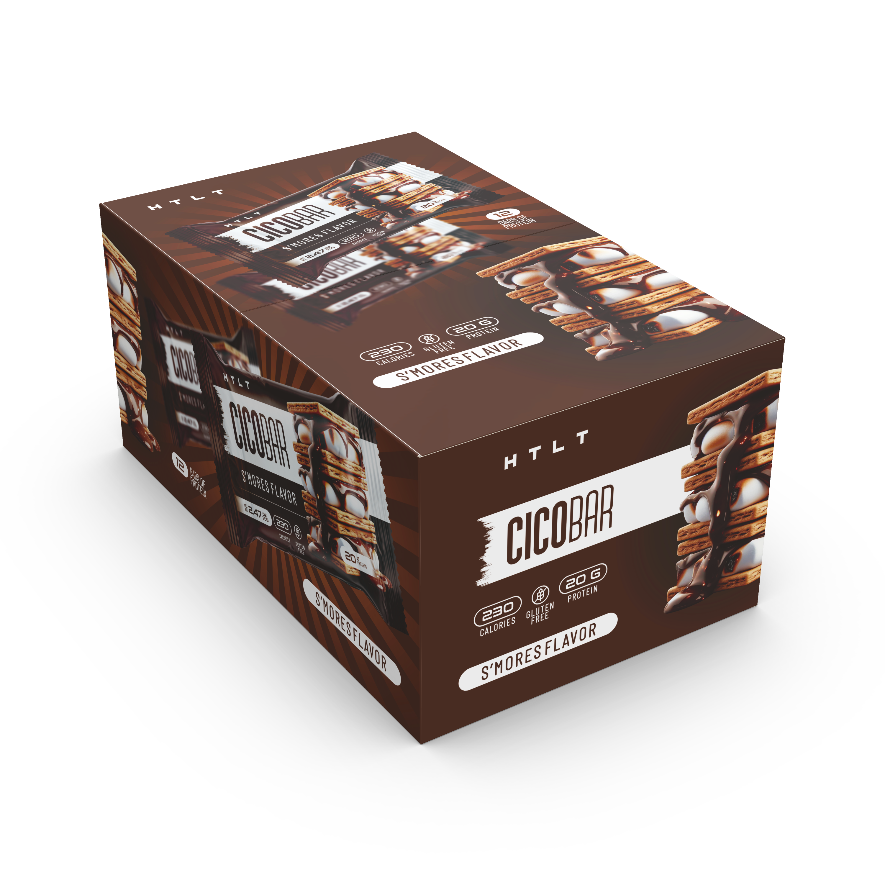 Box of Cico Bar S'mores flavor on a white background